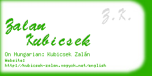 zalan kubicsek business card